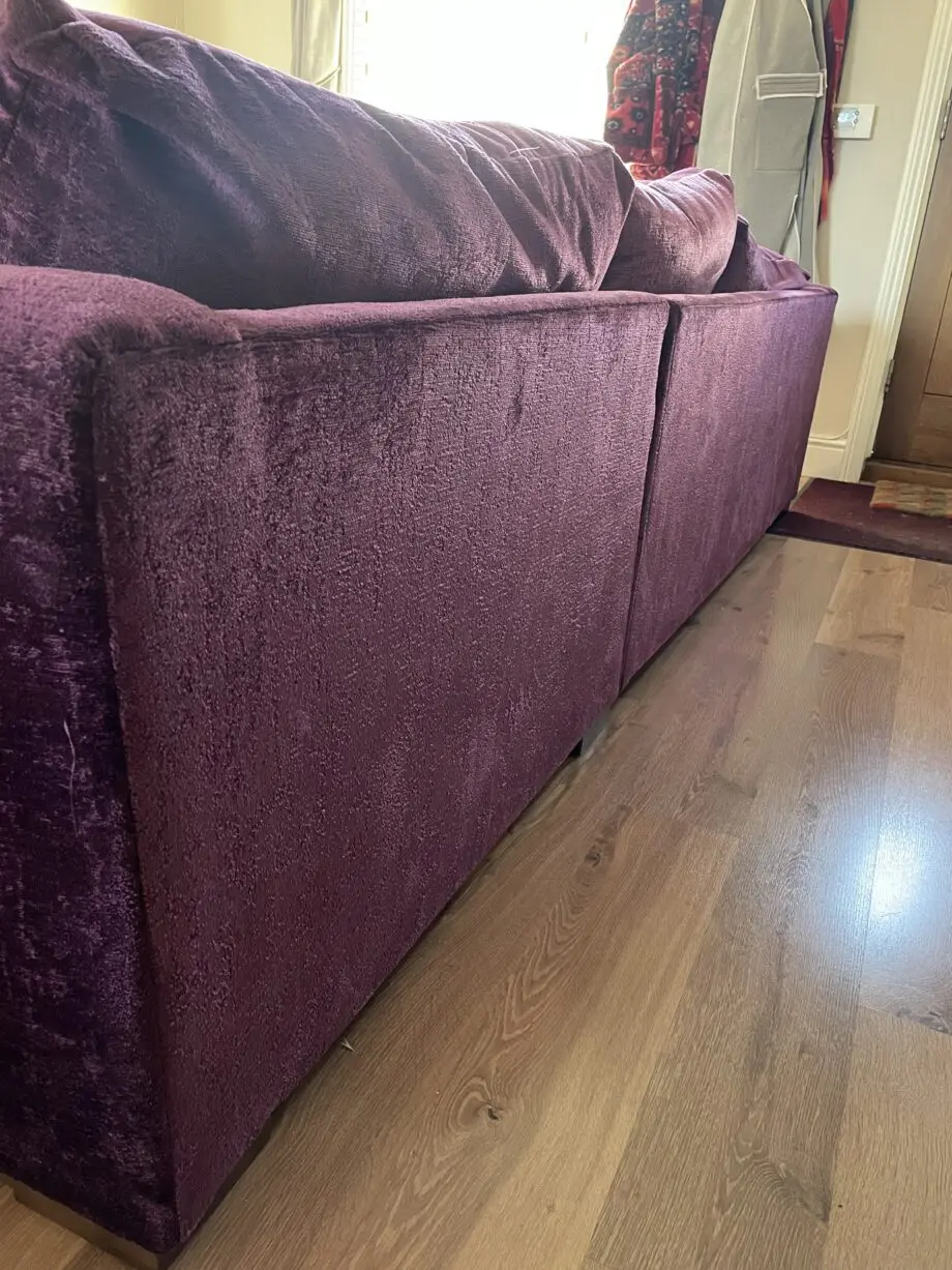 Sofology Purple 3 Seater Chaise Sofa
