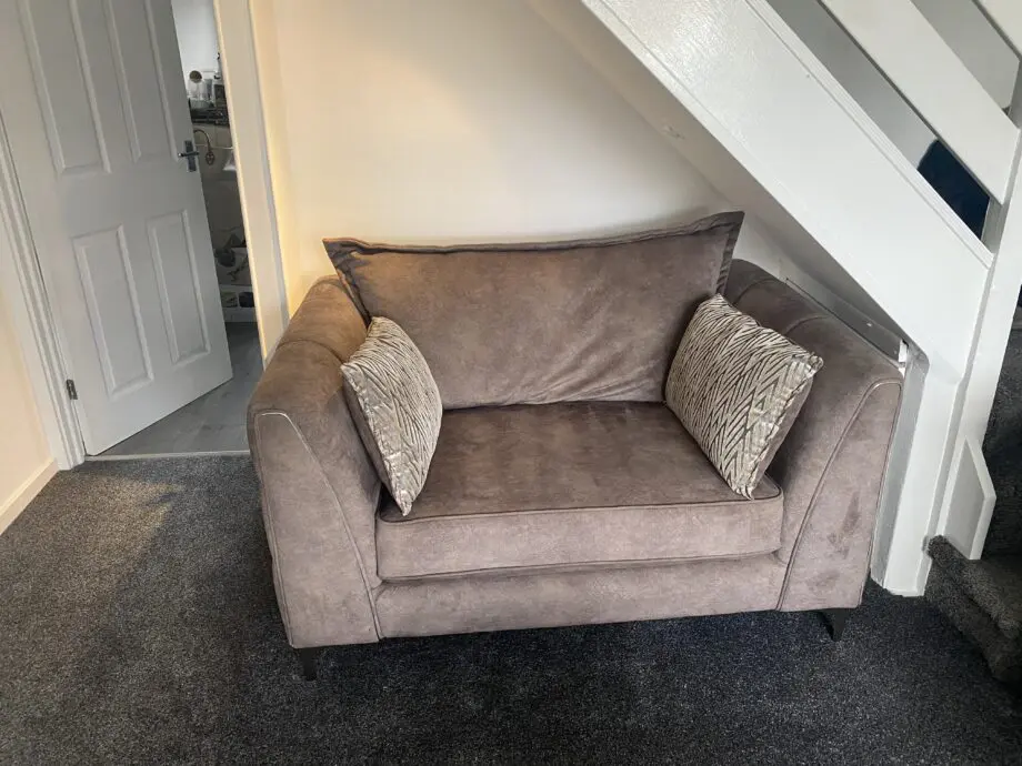 Dapple chocolate snuggle chair