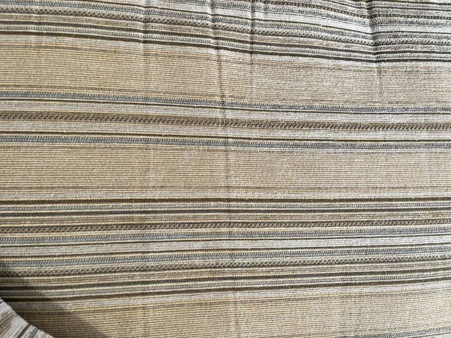 Parker Knoll 2 seat settee beige/duck egg blue stripe