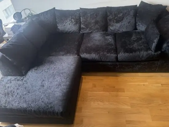 Etta Avenue Romelia Corner Sofa Chaise - Black