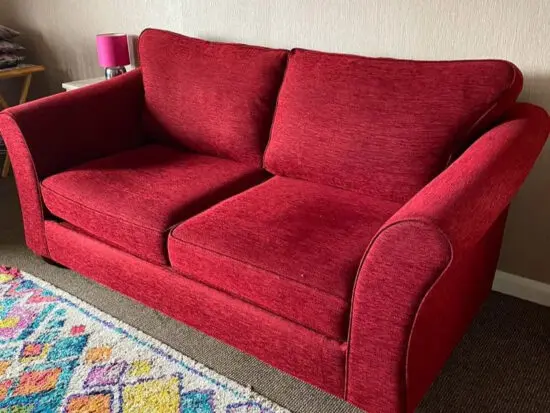 3 Seater Metal Action Fabric Sofa Bed