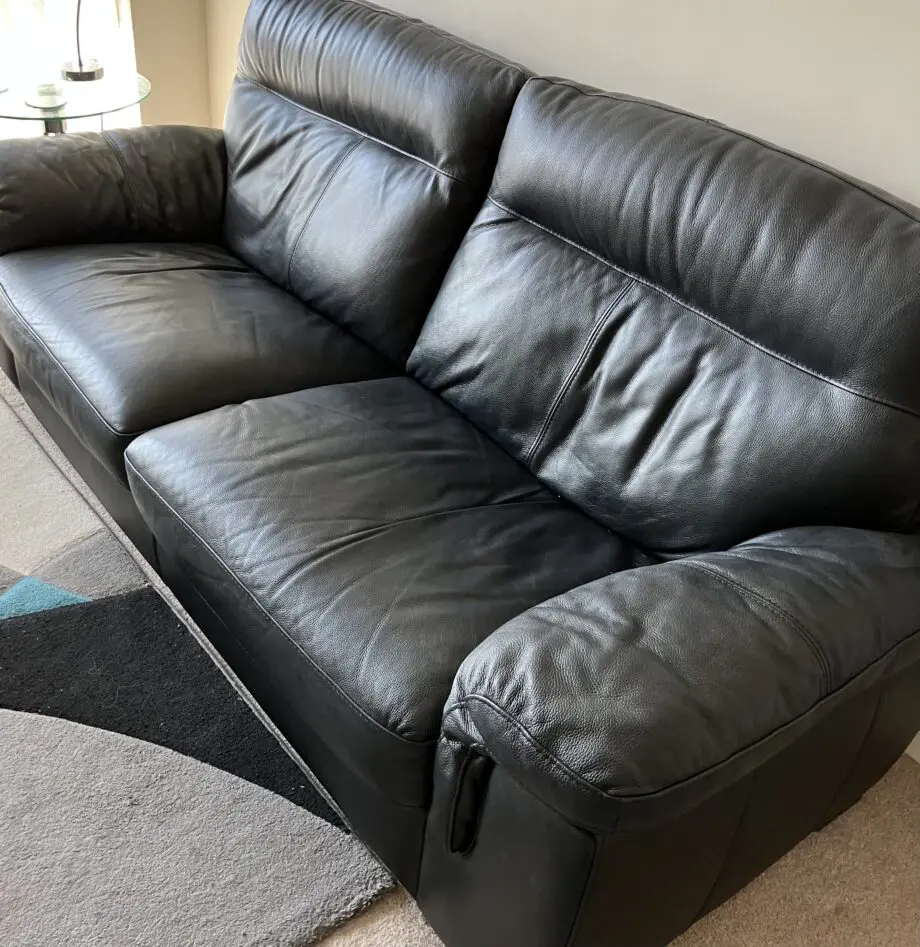 Sofology 3 seater black sofa