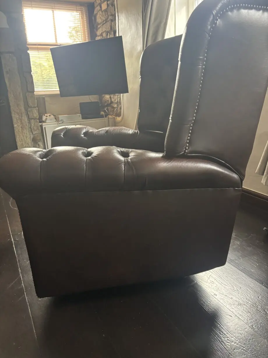 Chesterfield monk back recliner