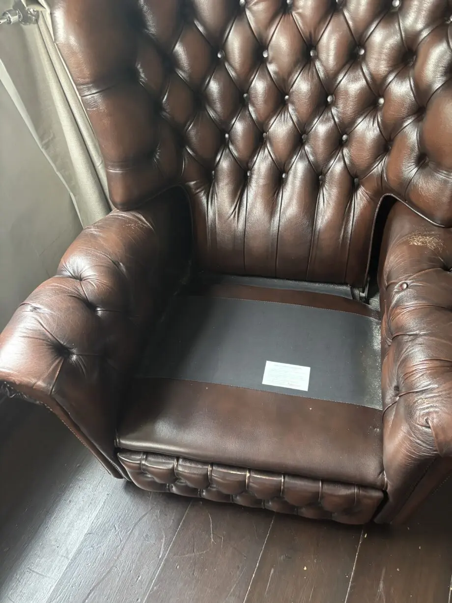 Chesterfield monk back recliner