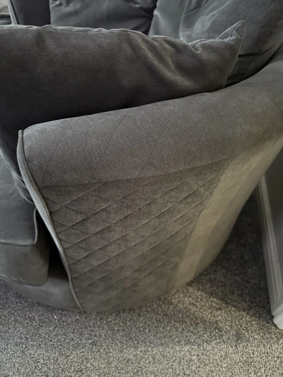 DFS Okra Love Seat with Foot Stool