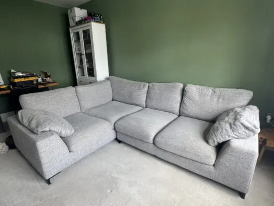 DFS Grey Euphoria 3 Seater Corner Sofa