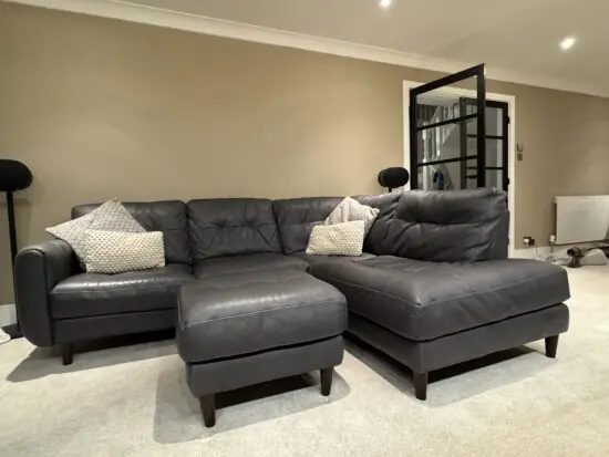 Sofology Apollo Grey Bexley Corner Sofa + Footstool