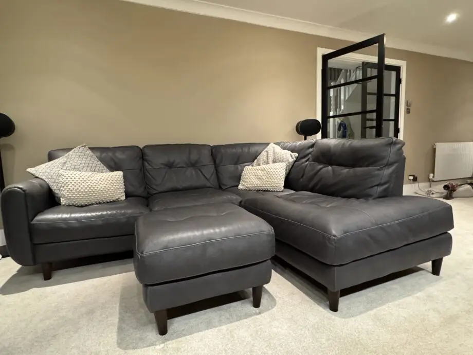 Sofology Apollo Grey Bexley Corner Sofa + Footstool