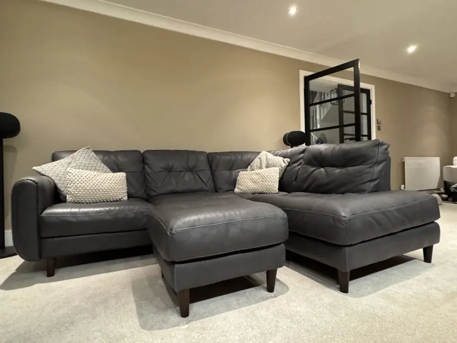 Sofology Apollo Grey Bexley Corner Sofa + Footstool