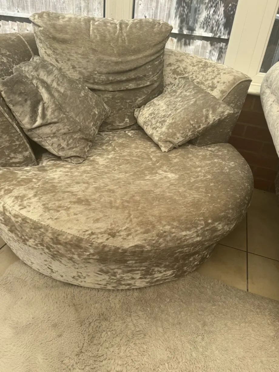 Silver 3 Piece Sofa Set