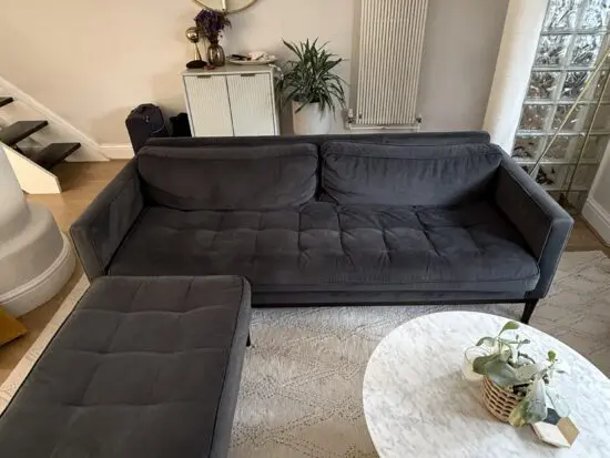 Charcoal 3 seater sofa
