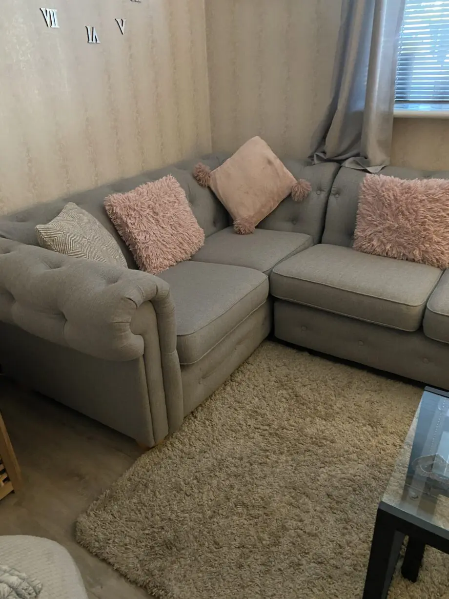 DFS grey corner sofa