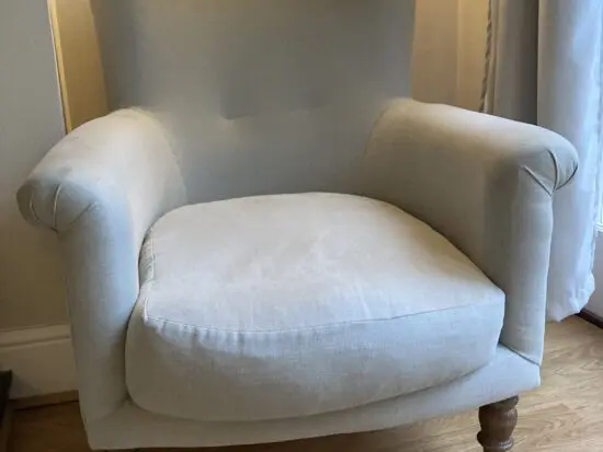 Grey classic armchair