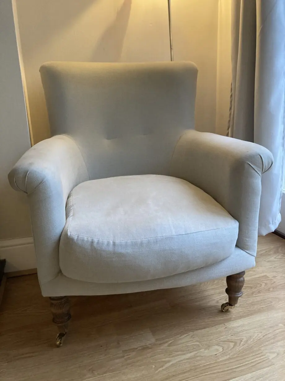 Grey classic armchair