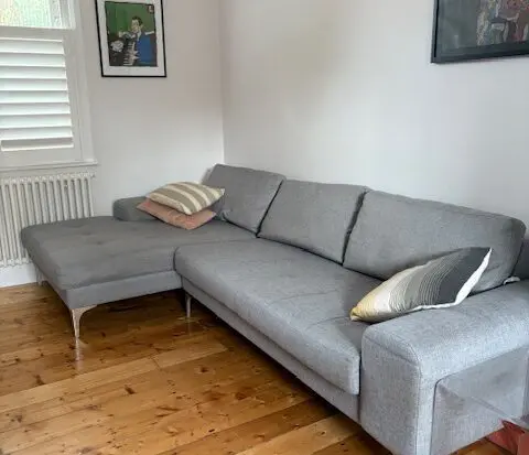 Made.com Right hand Chaise 2-Piece Sofa Grey