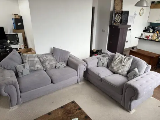 Bespoke sofas, grey.