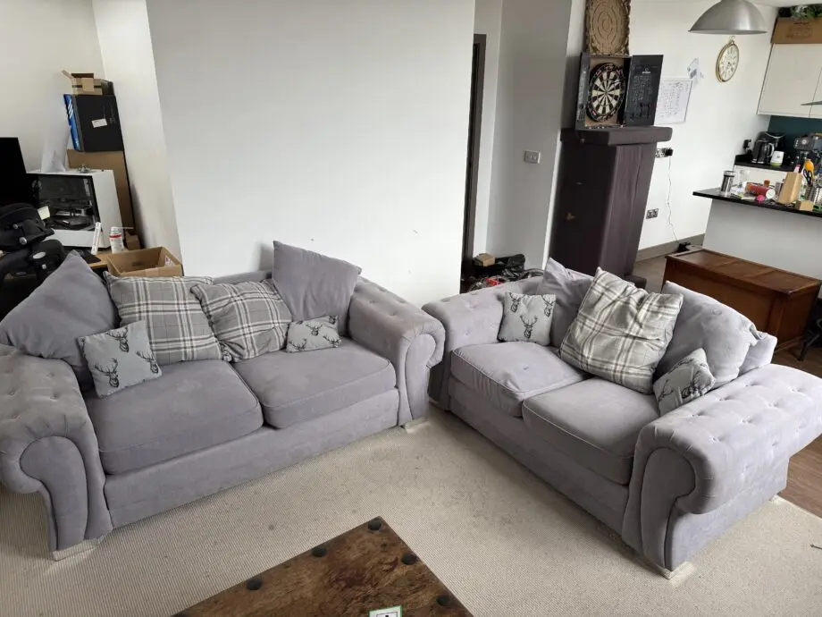 Bespoke sofas, grey.