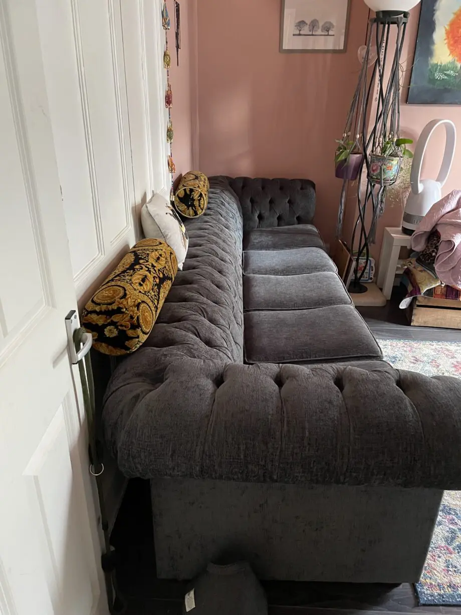Silver/Blue 5 setter sofa