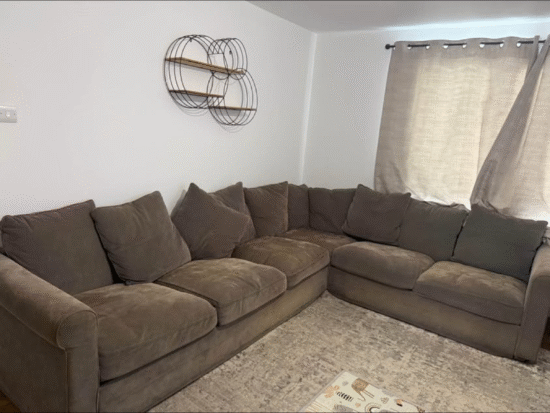 IKEA grey corner sofa 6 seats