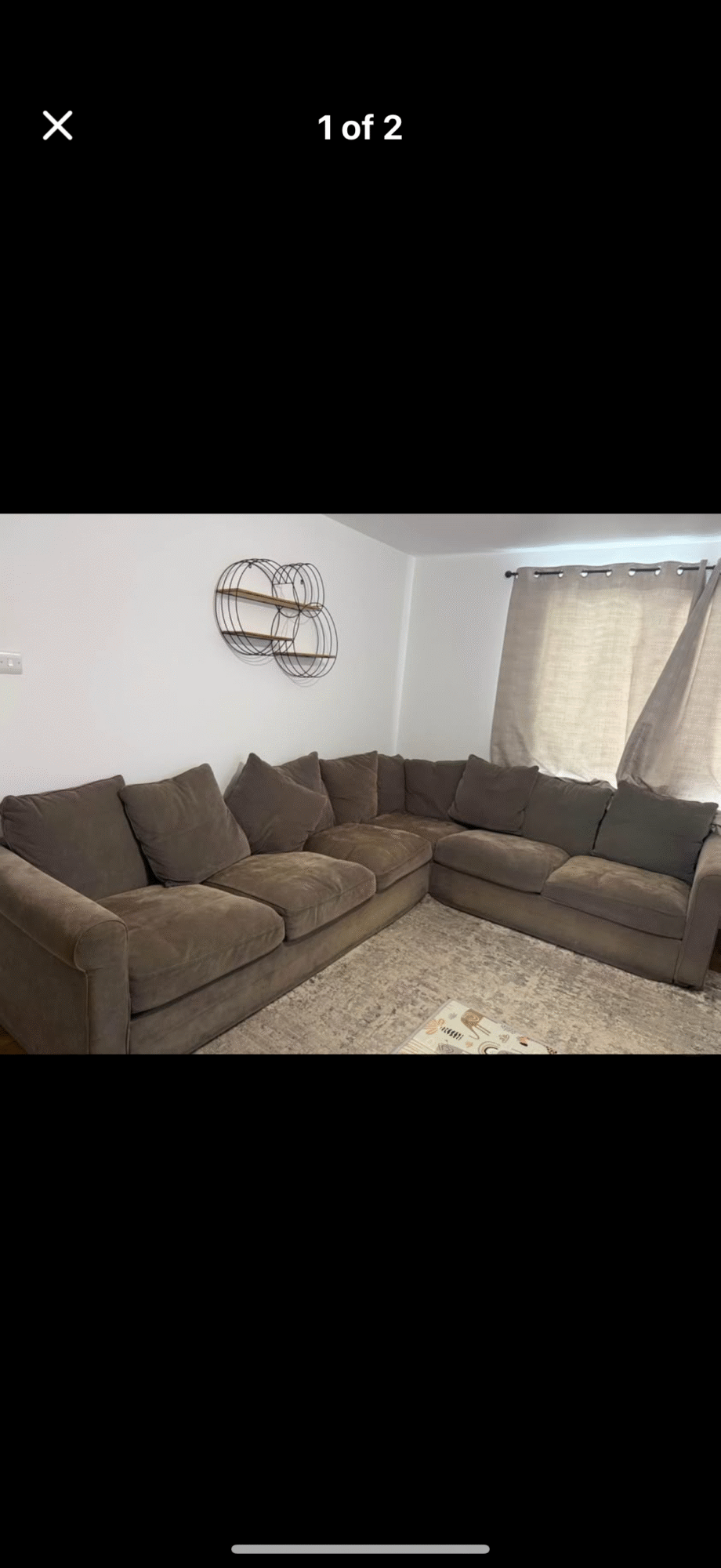 IKEA grey corner sofa 6 seats
