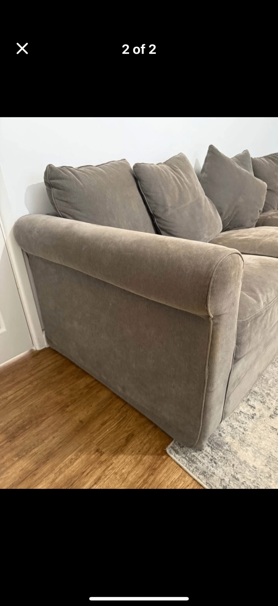 IKEA grey corner sofa 6 seats