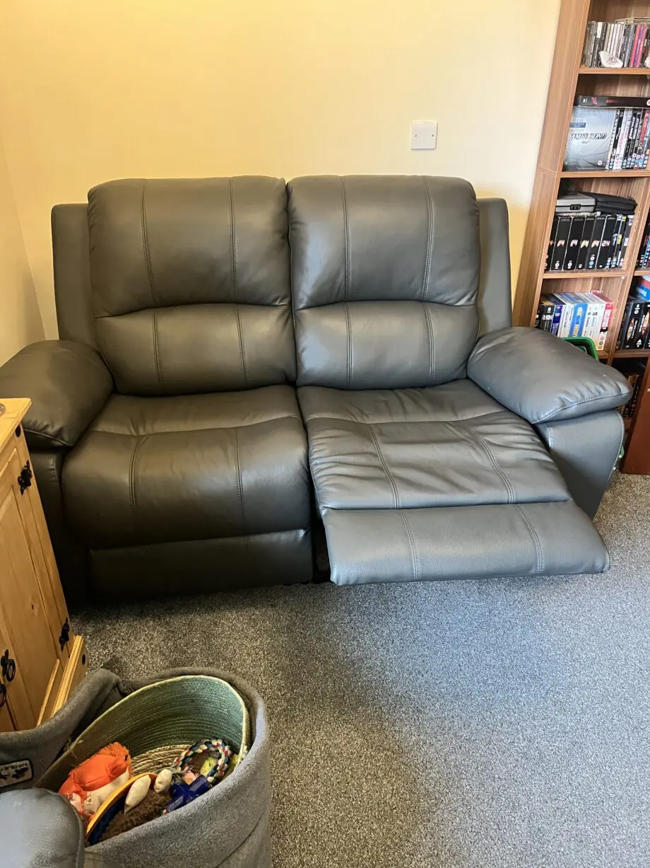 2 Seater Italian Leather Power Recliner