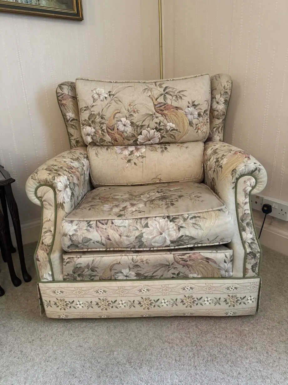 2 x 3 seater sofas, 1 x large armchair, 1 x small armchair