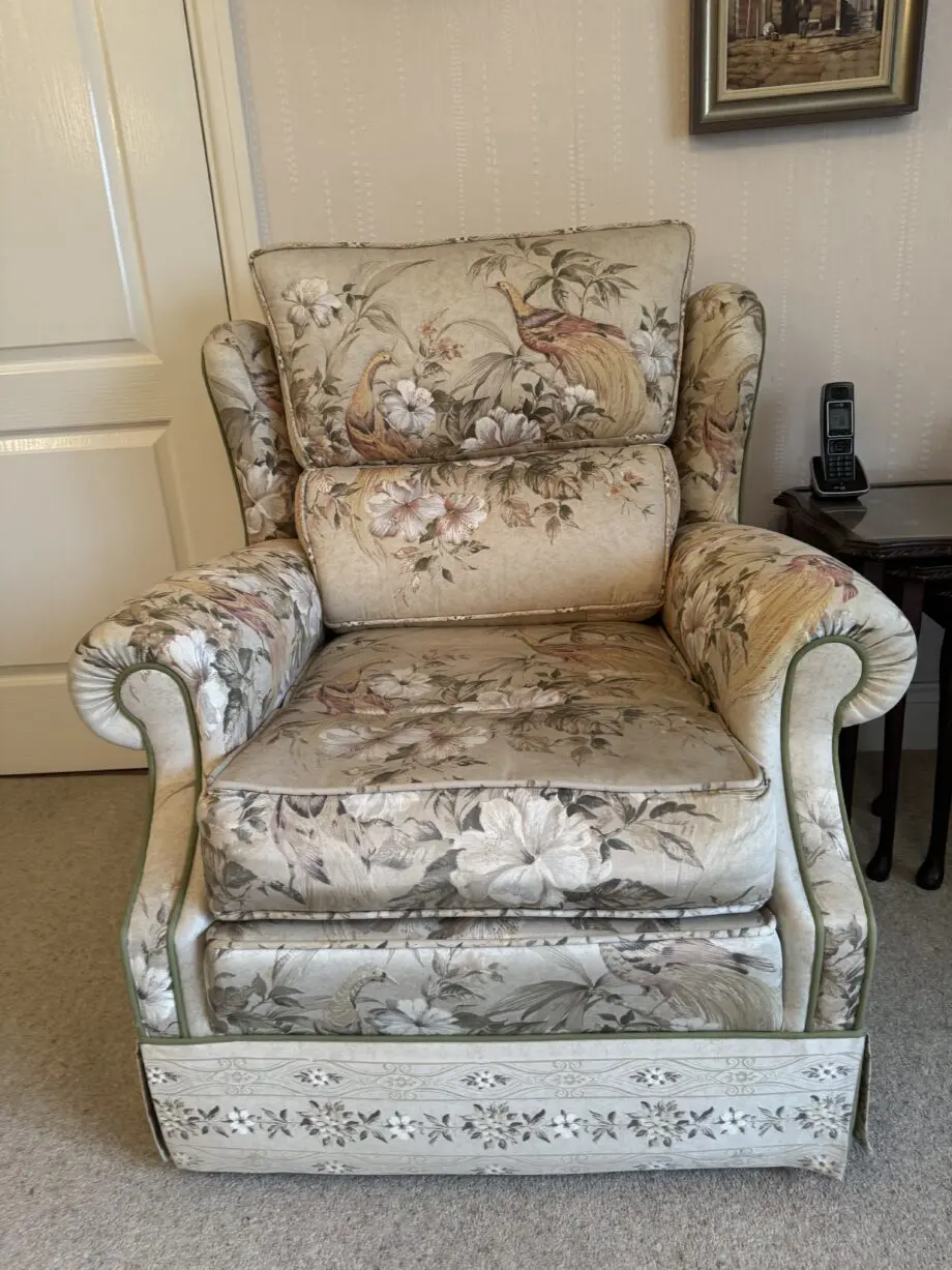 2 x 3 seater sofas, 1 x large armchair, 1 x small armchair