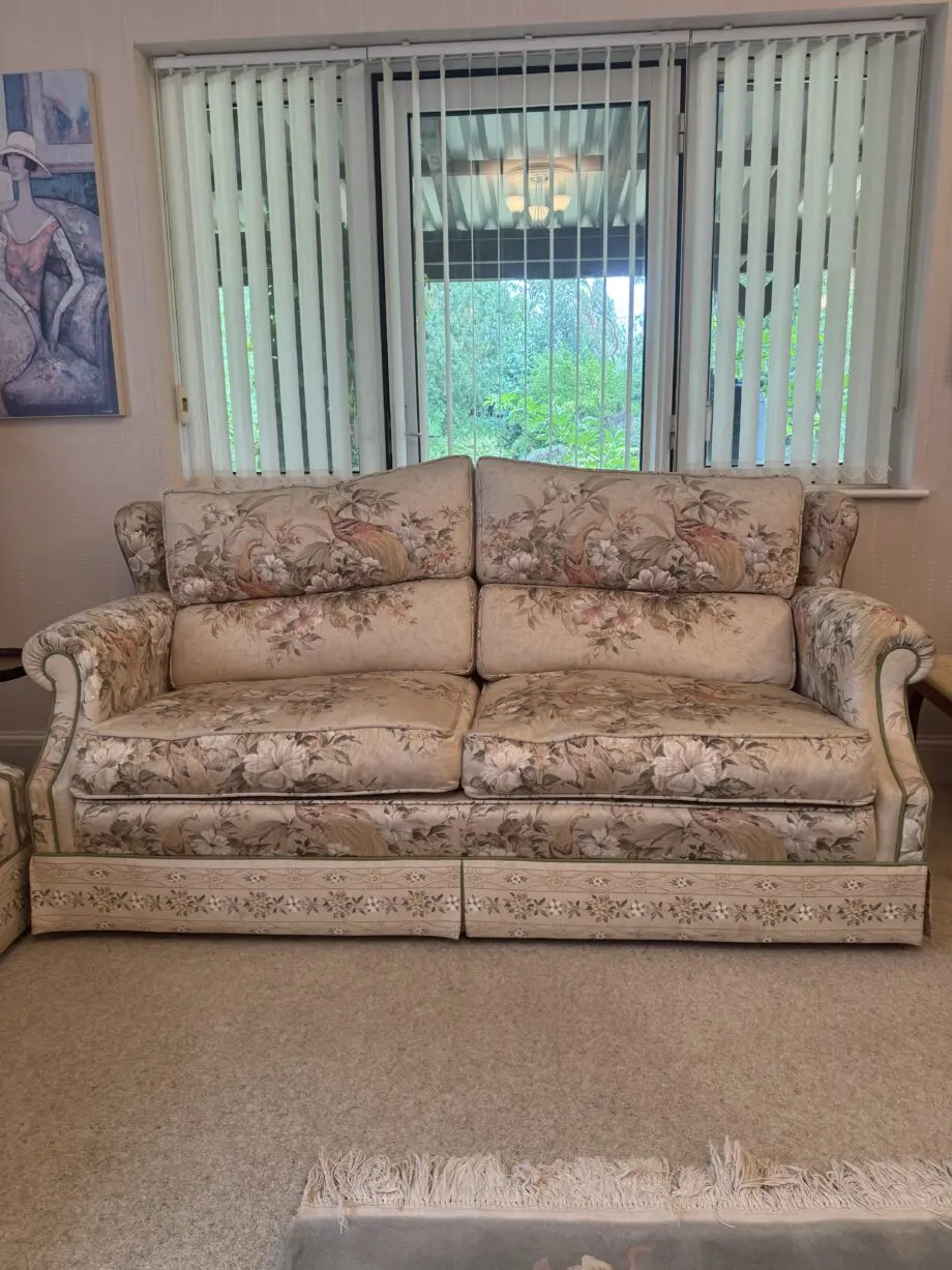 2 x 3 seater sofas, 1 x large armchair, 1 x small armchair