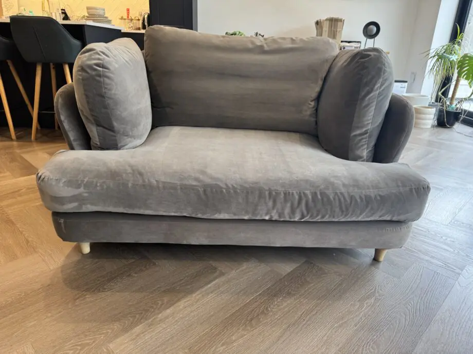 Loaf Slate Smithy 3 Seater & Love Seat In Clever Velvet