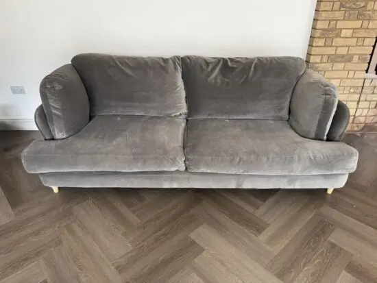 Loaf Slate Smithy 3 Seater & Love Seat In Clever Velvet