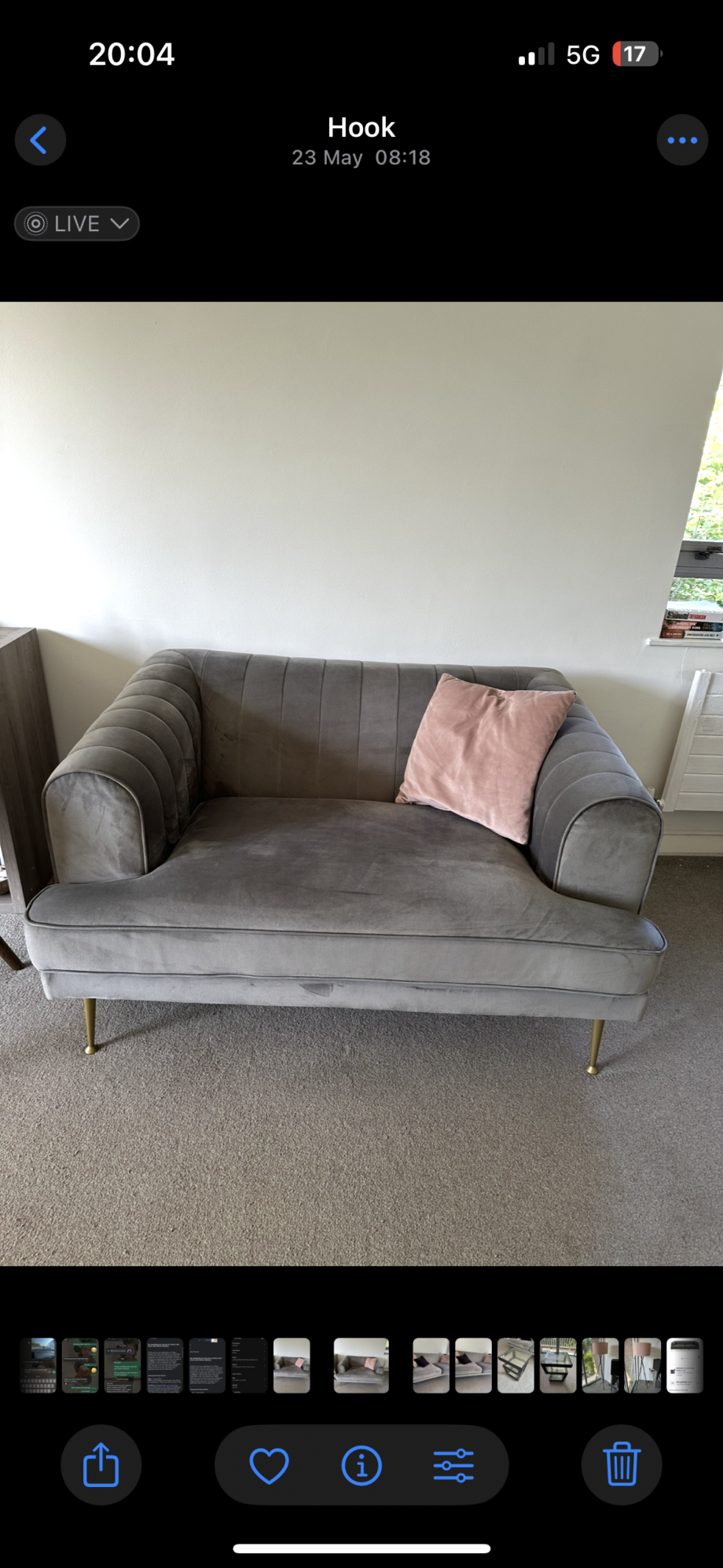 DFS Enchanted grey sofa set
