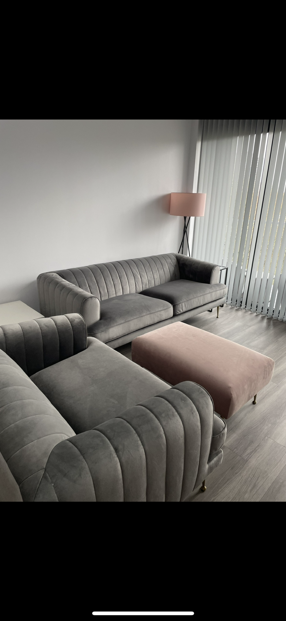 DFS Enchanted grey sofa set