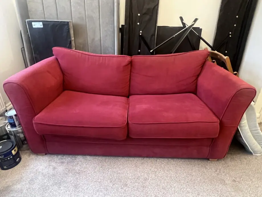 Red sofa bed
