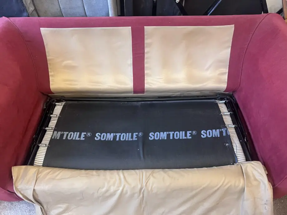 Red sofa bed