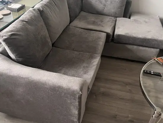 Light grey corner sofa