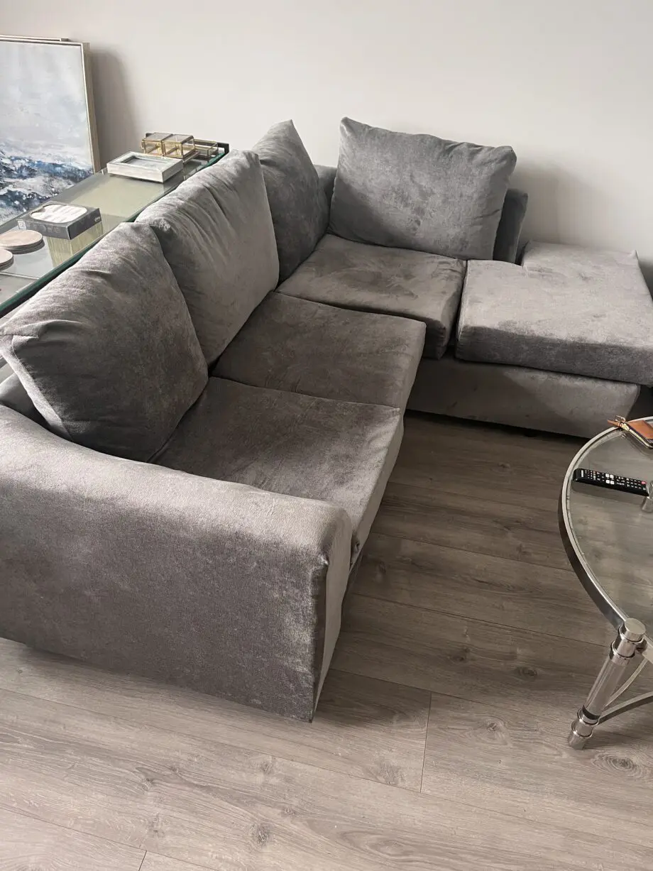 Light grey corner sofa