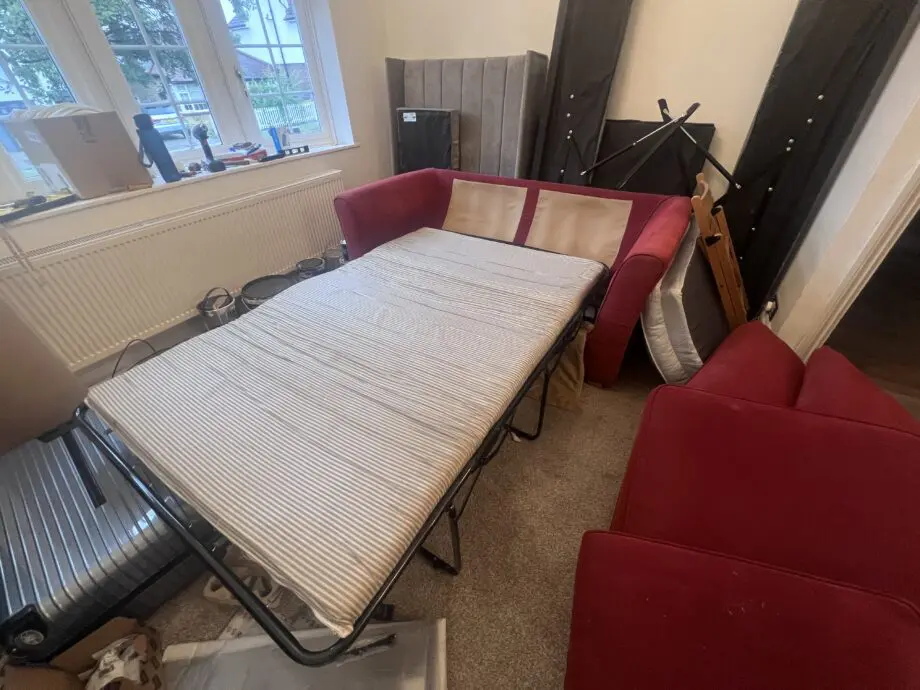 Red sofa bed