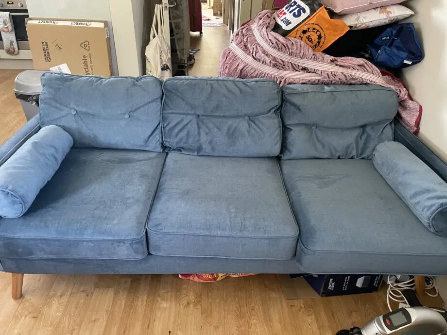 G Plan Vintage The Sixty Five Large 3 Seater Sofa, Ash Leg, Deluxe Scuba Velvet