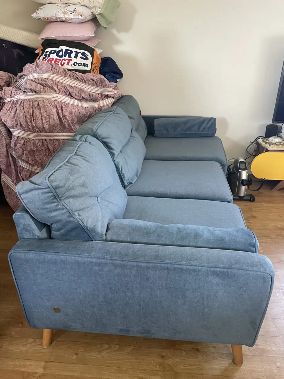 G Plan Vintage The Sixty Five Large 3 Seater Sofa, Ash Leg, Deluxe Scuba Velvet