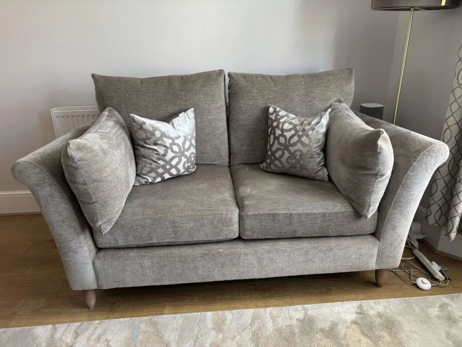 Large 2 Seater Settee x 2 and Footstools x 2