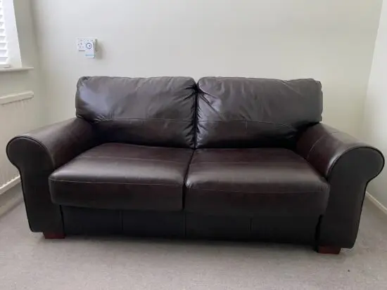Two Seater Leather Double Sofa bed