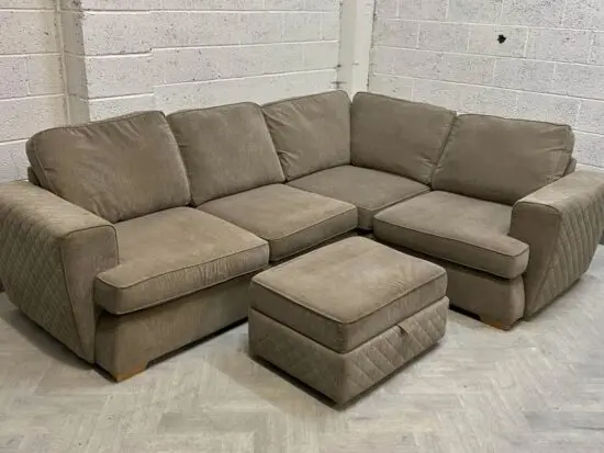 DFS Omnia grey 4 seater corner sofa