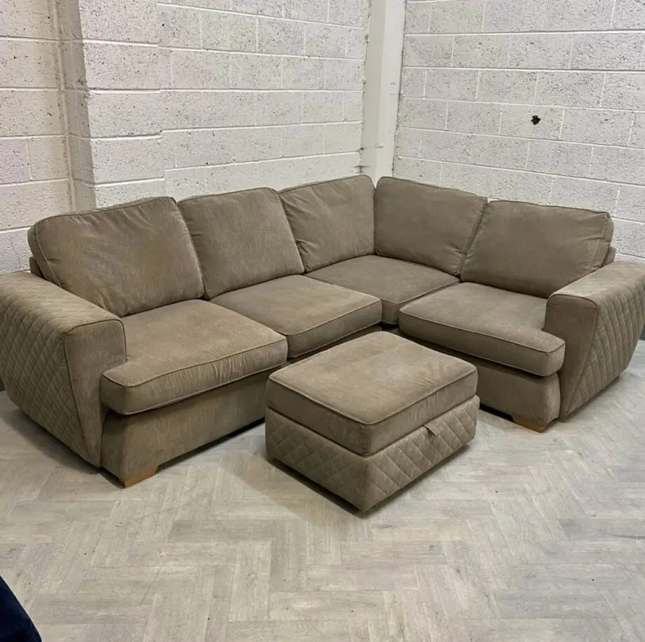 DFS Omnia grey 4 seater corner sofa