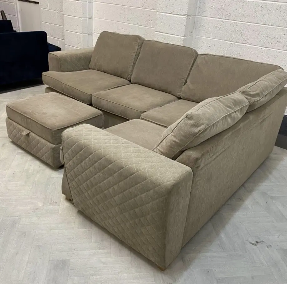 DFS Omnia grey 4 seater corner sofa