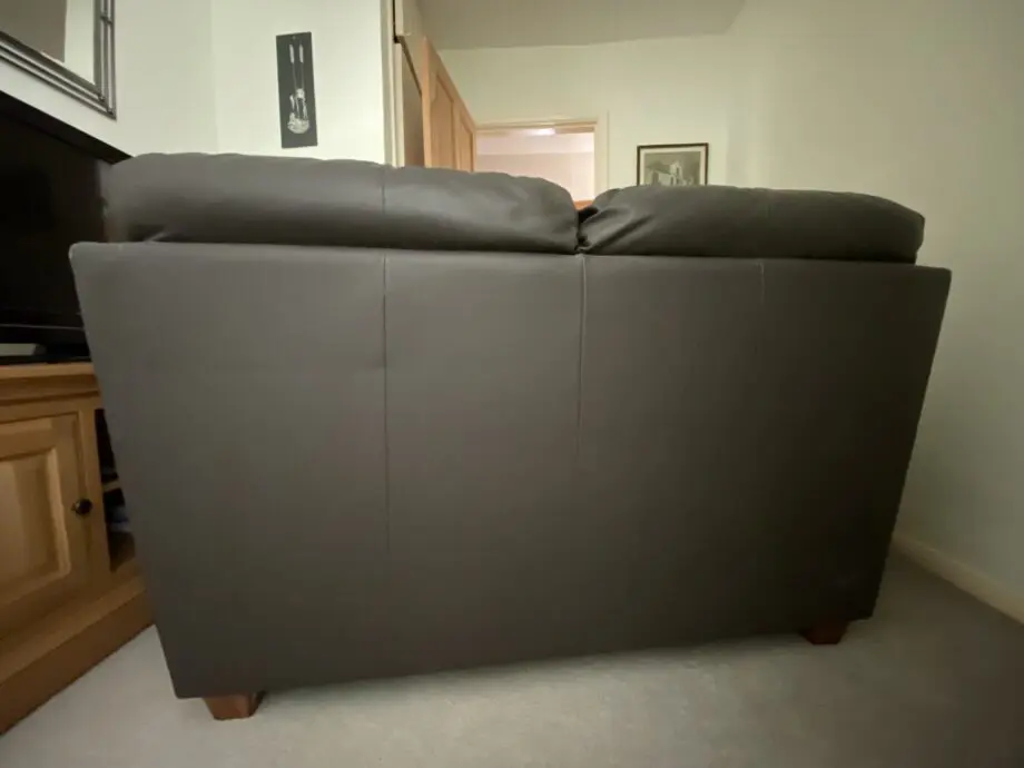 Dark brown soft 2 seater sofa