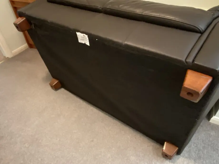 Dark brown soft 2 seater sofa