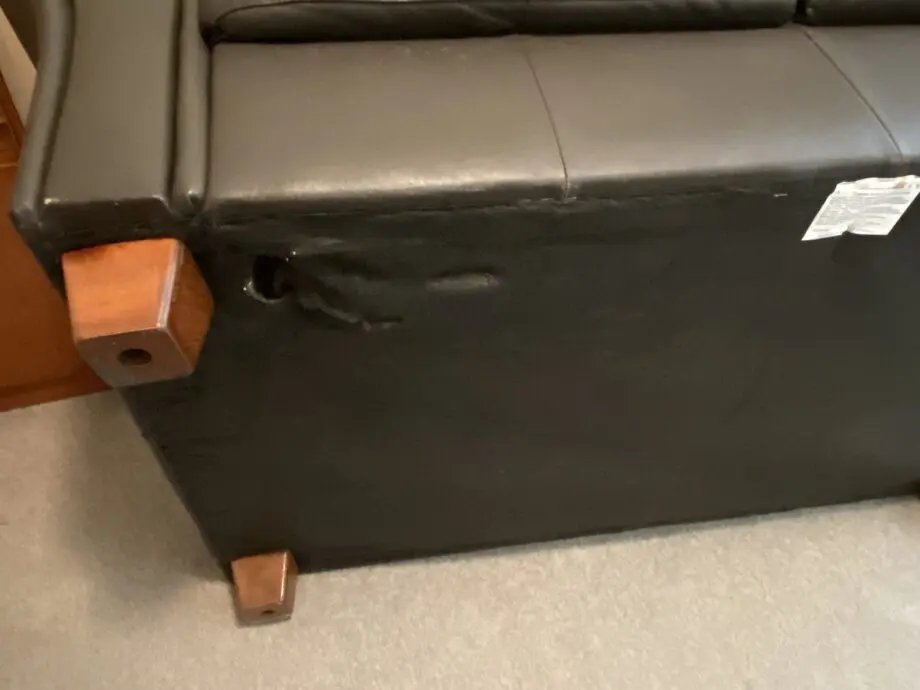 Dark brown soft 2 seater sofa