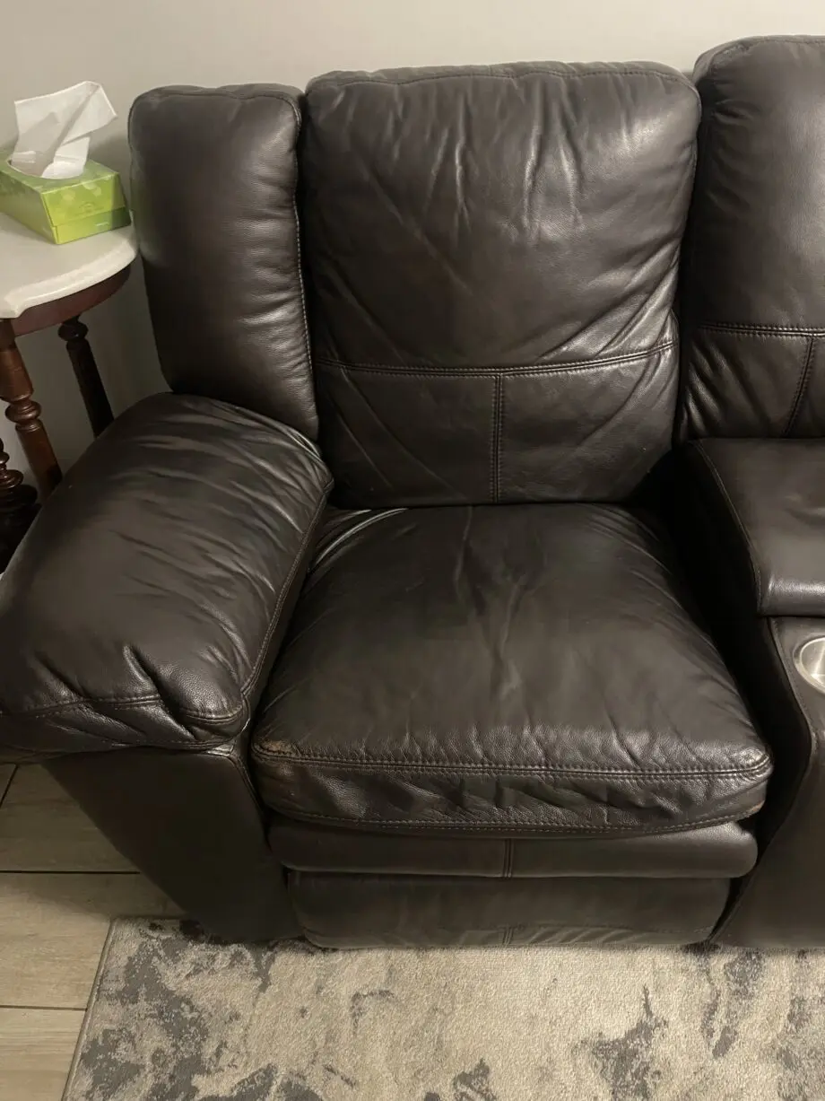 Dark brown corner sofa