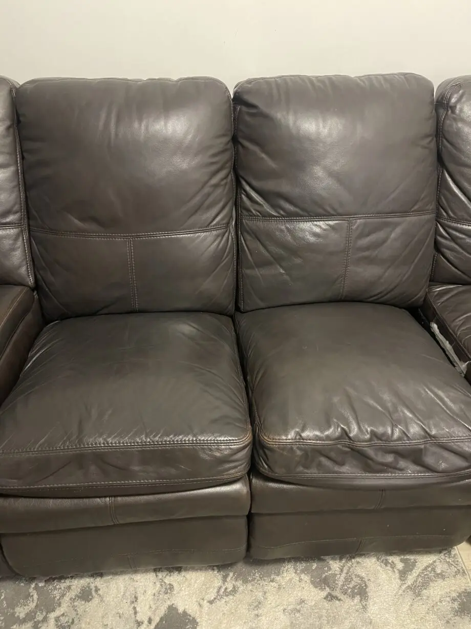 Dark brown corner sofa